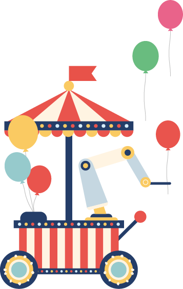 로봇 열기구 장식